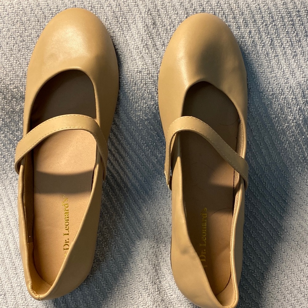 Dr. Leonard’s tan slip in shoe